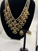 Royal Pearl & Kundan Layered Necklace Set