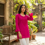 Cotton Embroidered Short Kurti
