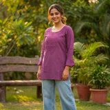 Cotton Embroidered Short Kurti