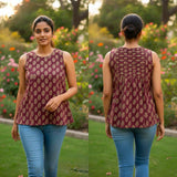 Cotton Printed Sleeveless Top
