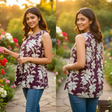 Cotton Printed Sleeveless Top