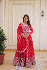Midnight Blue Embroidered Lehenga Set