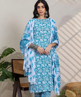 Elegant Printed Kurti Set Collection with Dupatta