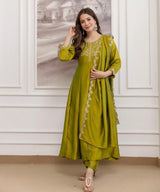 Elegant Embroidered Kurti Set with Dupatta