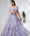 Lavender Embroidered Designer Lehenga Set