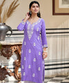 Lavender Embroidered Kurta Set – Graceful Everyday Elegance