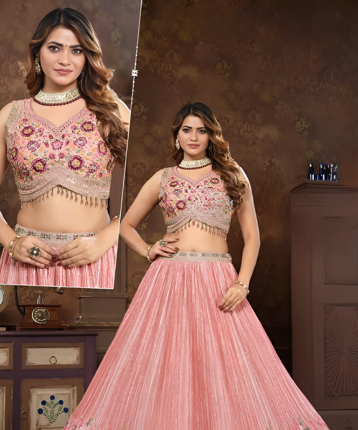 Embroidered Lehenga Set – Elegant Bridal & Festive Glam