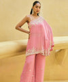 One-Shoulder Embroidered Co-Ord Set – Contemporary Festive Chic