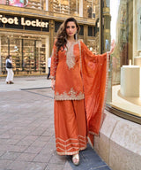 Embroidered Palazzo Set