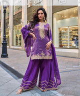 Embroidered Palazzo Set