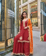 Embroidered Palazzo Set