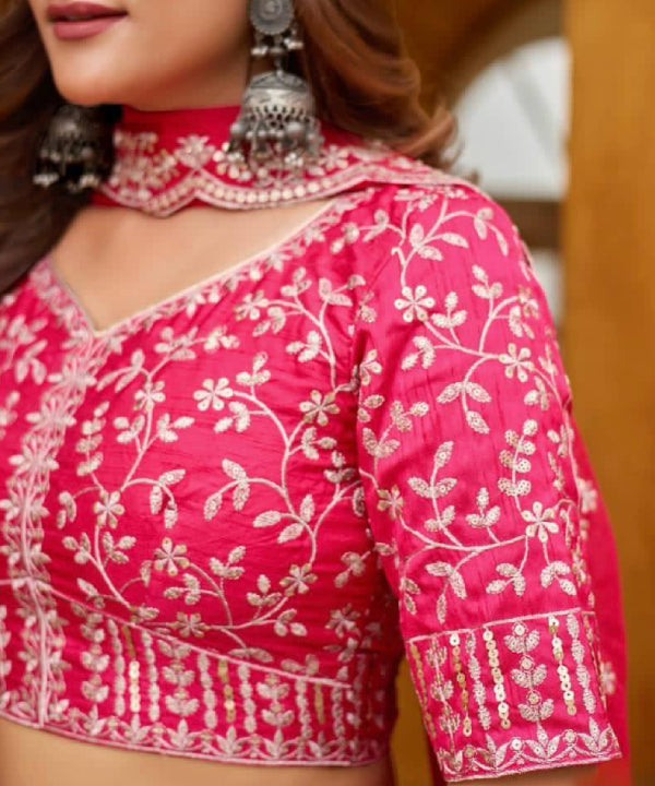 Radiant Bloom Pink Lehenga Set