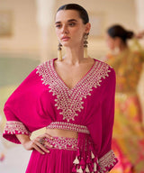 Rani Pink Embroidered Lehenga Set