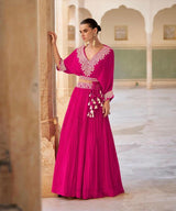 Rani Pink Embroidered Lehenga Set