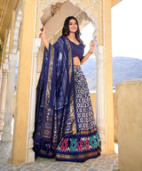 Regal Indigo Heritage Lehenga Set