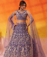 Royal Amethyst Embroidered Lehenga Set