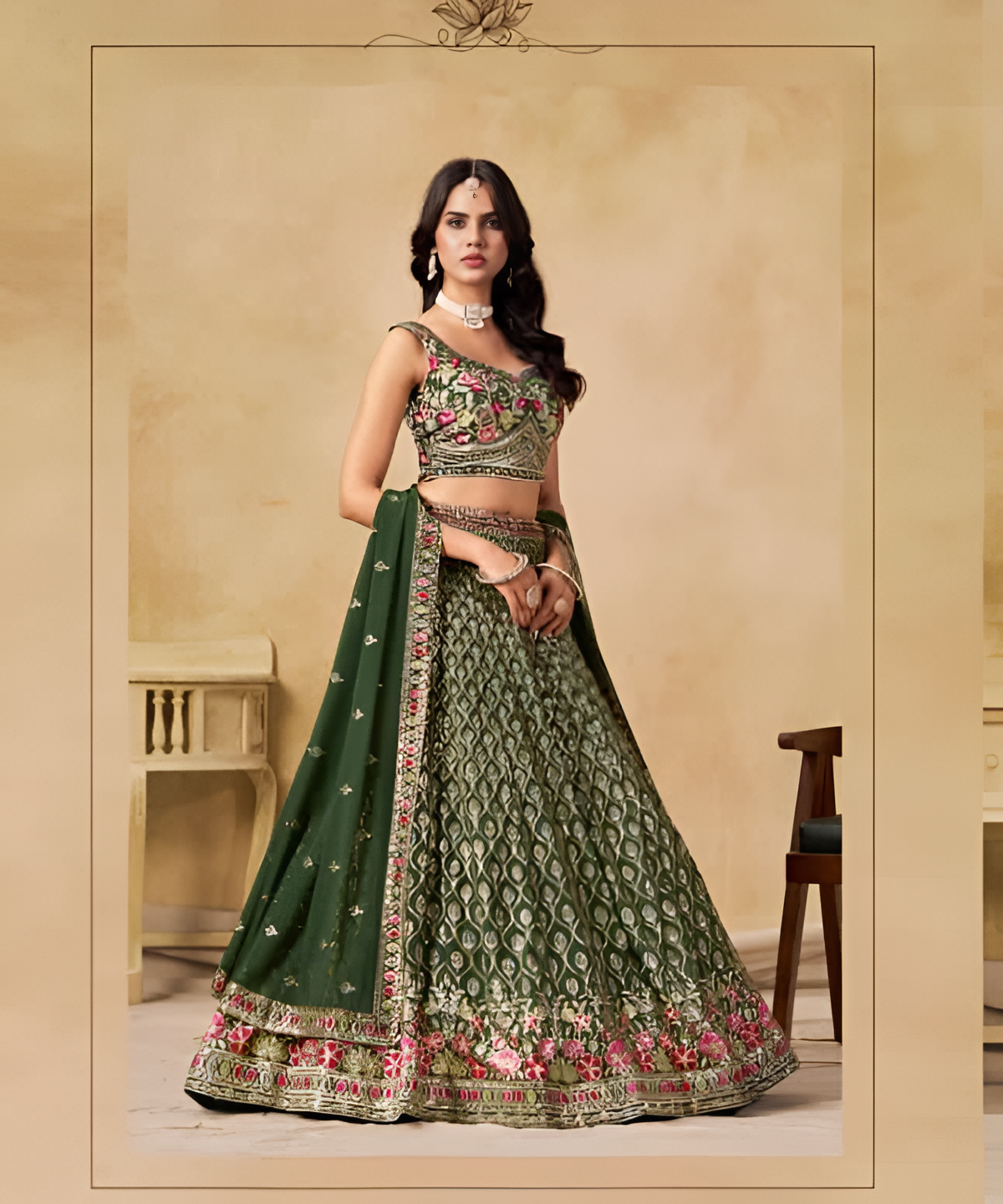 Royal Heritage Embroidered Lehenga Set