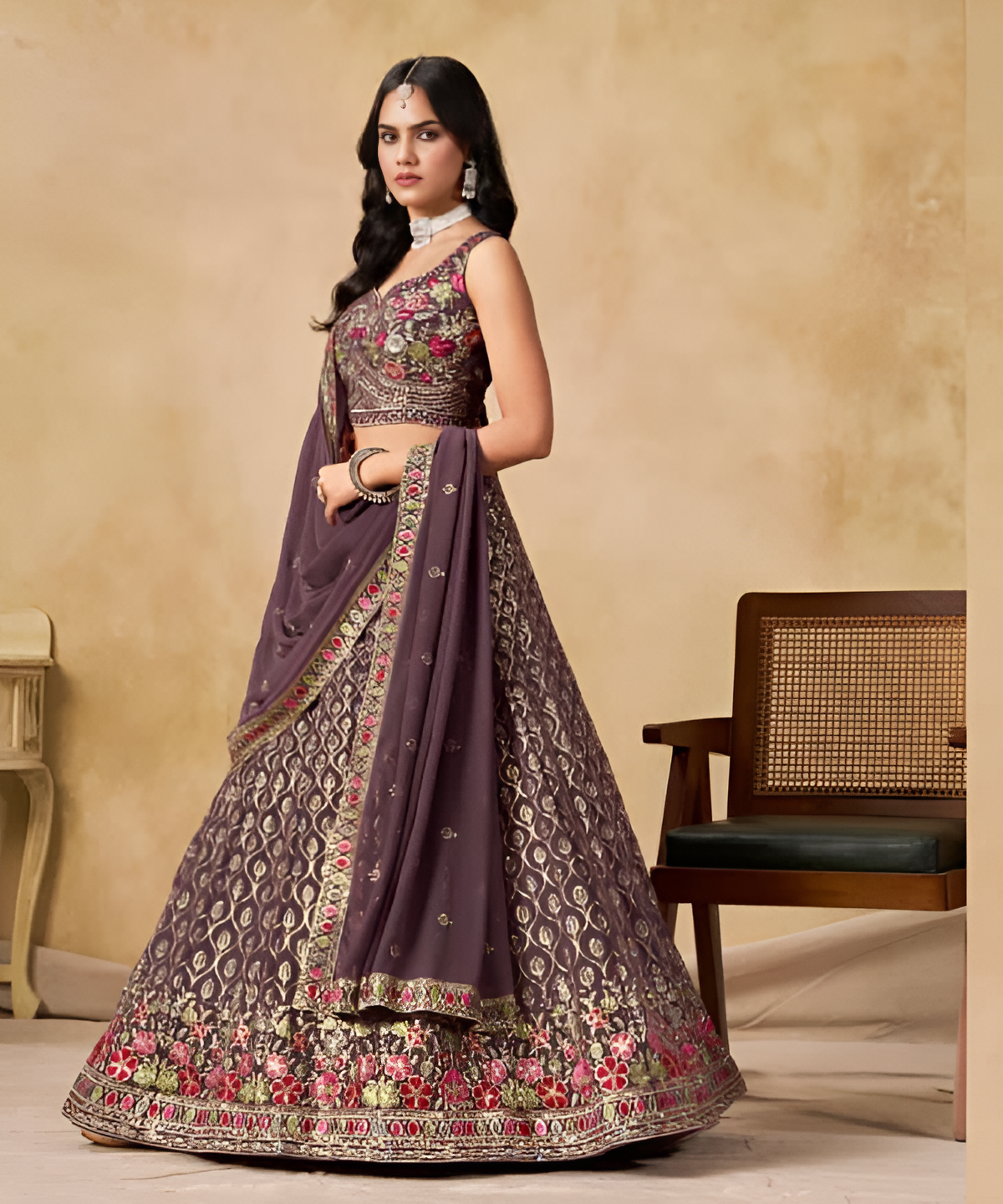 Royal Heritage Embroidered Lehenga Set