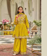 Embroidered Festive Sharara Set – Vibrant Celebration Wear