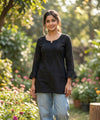 Cotton Embroidered Short Kurti