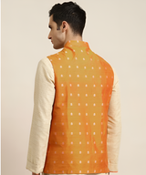 Silk woven Nehru jacket