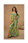 Vibrant Printed Jacket & Palazzo Set
