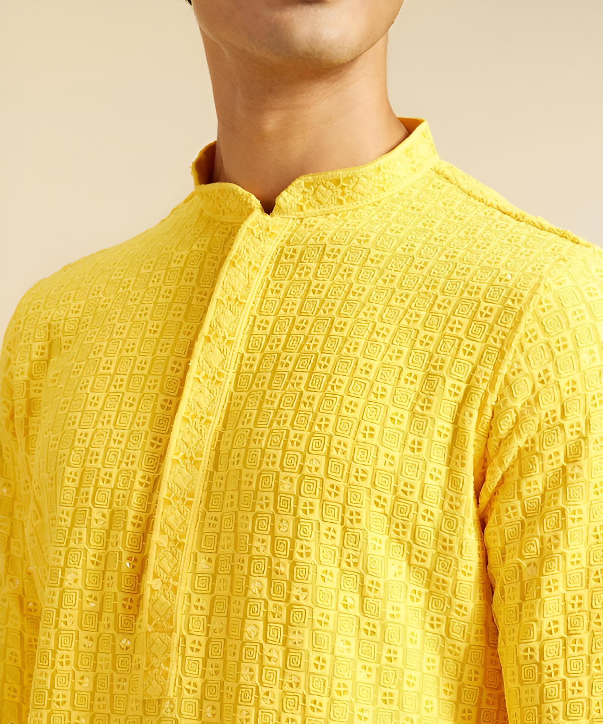 Viscose embroidered sequence kurta and pajama