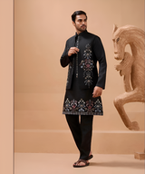 Embroidered Kurta Set with Designer Jacket