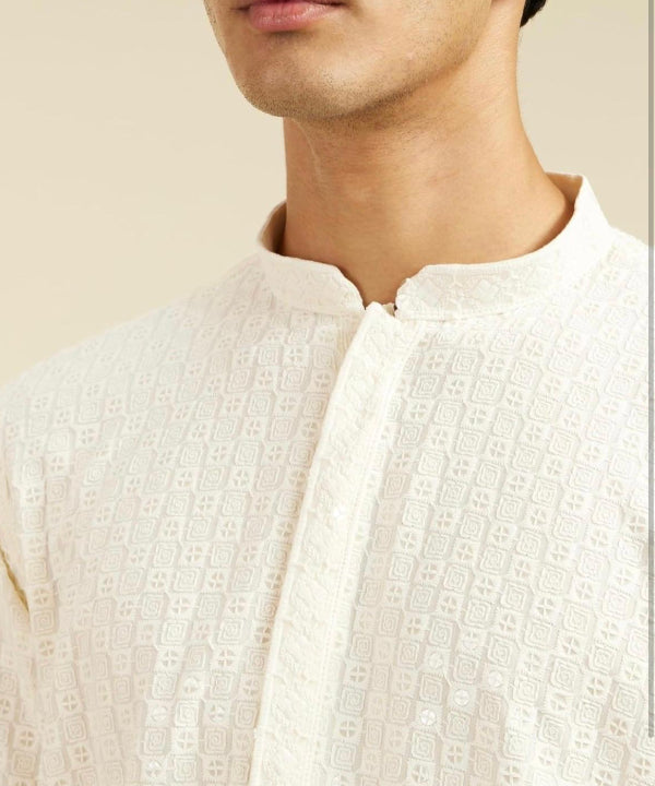 Classic White Cotton Kurta