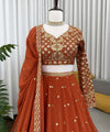 Rust Radiance Embroidered Lehenga Set